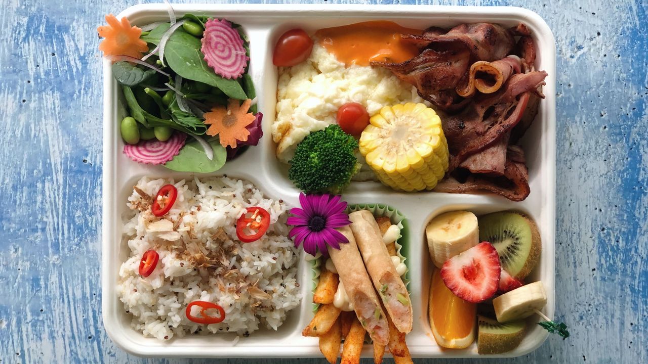 Egg White & Bacon Bento