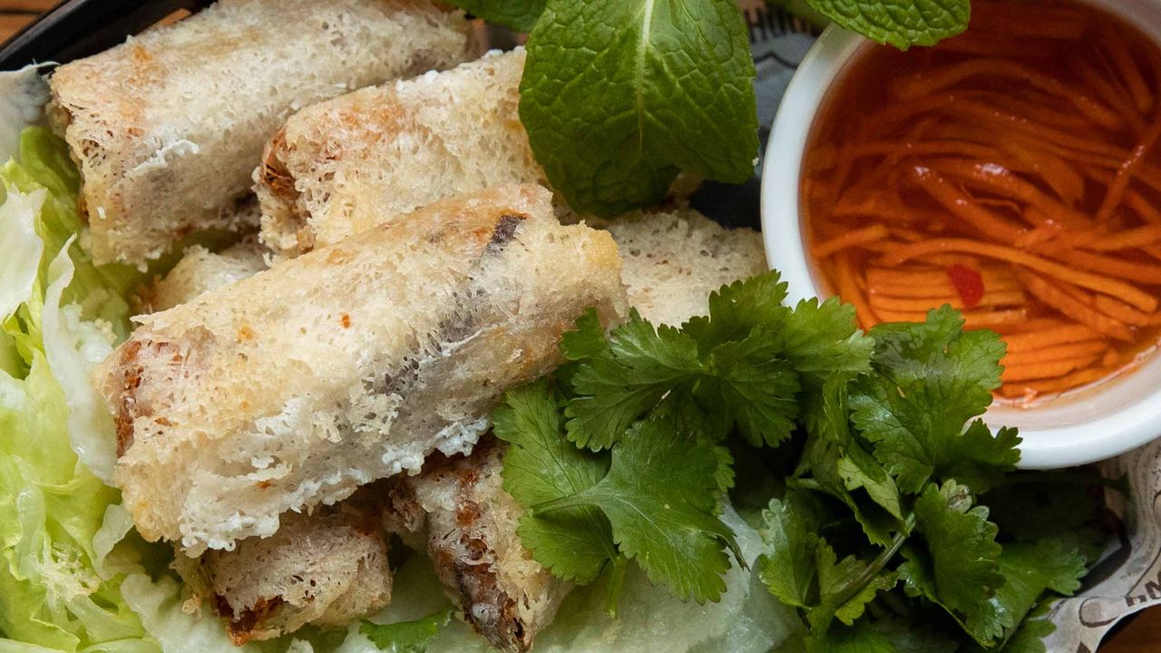 Prawn and Crab Net Spring Rolls (GF)