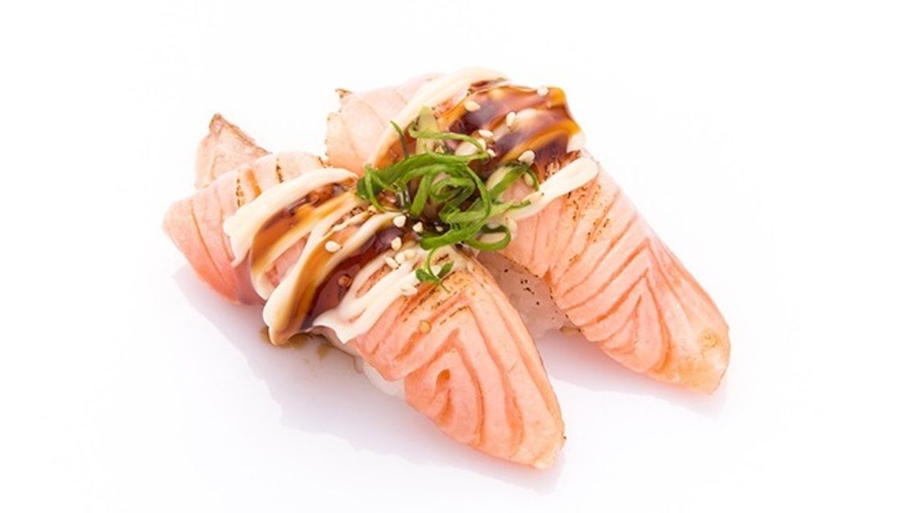 Aburi Teri Mayo Salmon Nigiri (gf)