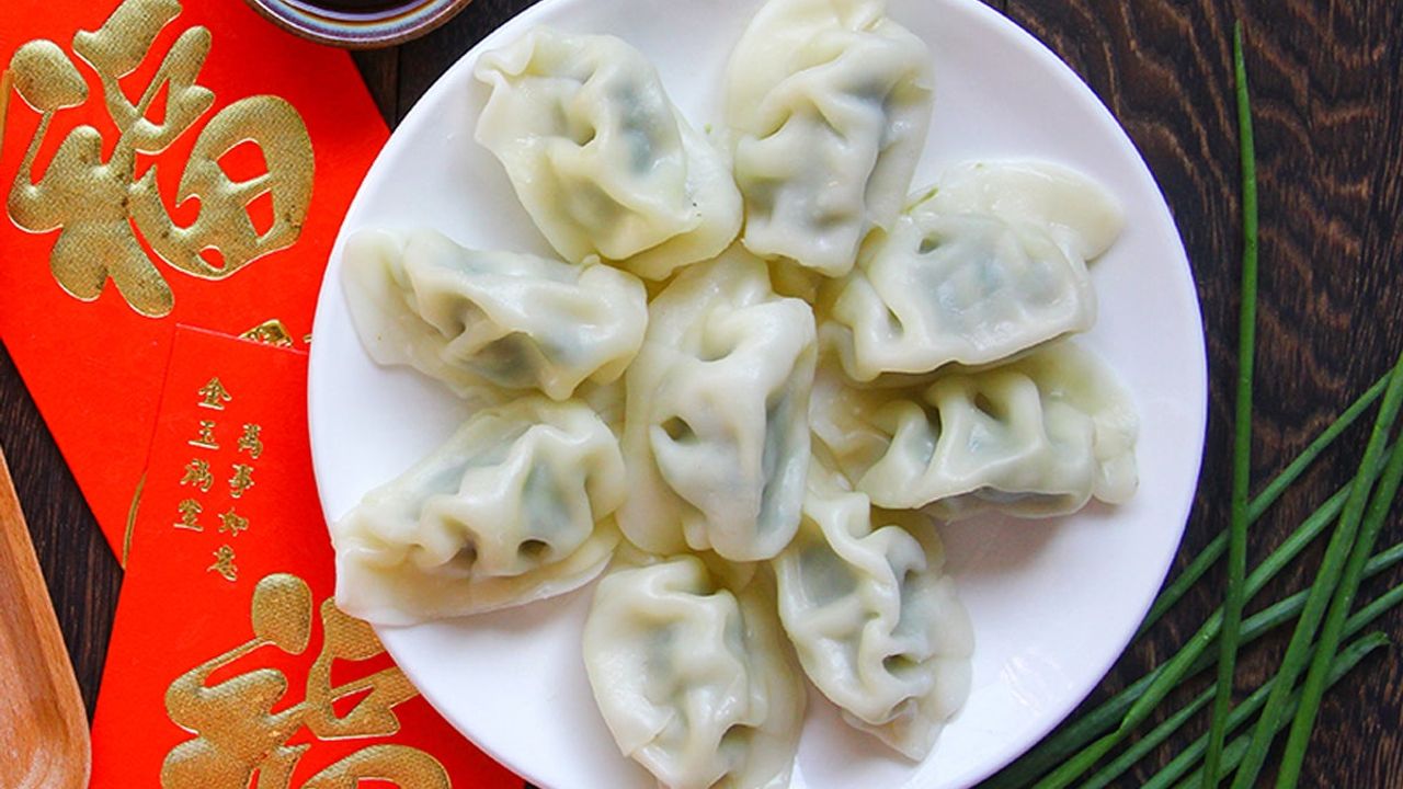 Leek, Shrimp and Egg Dumplings (15pcs) 韭菜鸡蛋虾仁水饺 (15个)