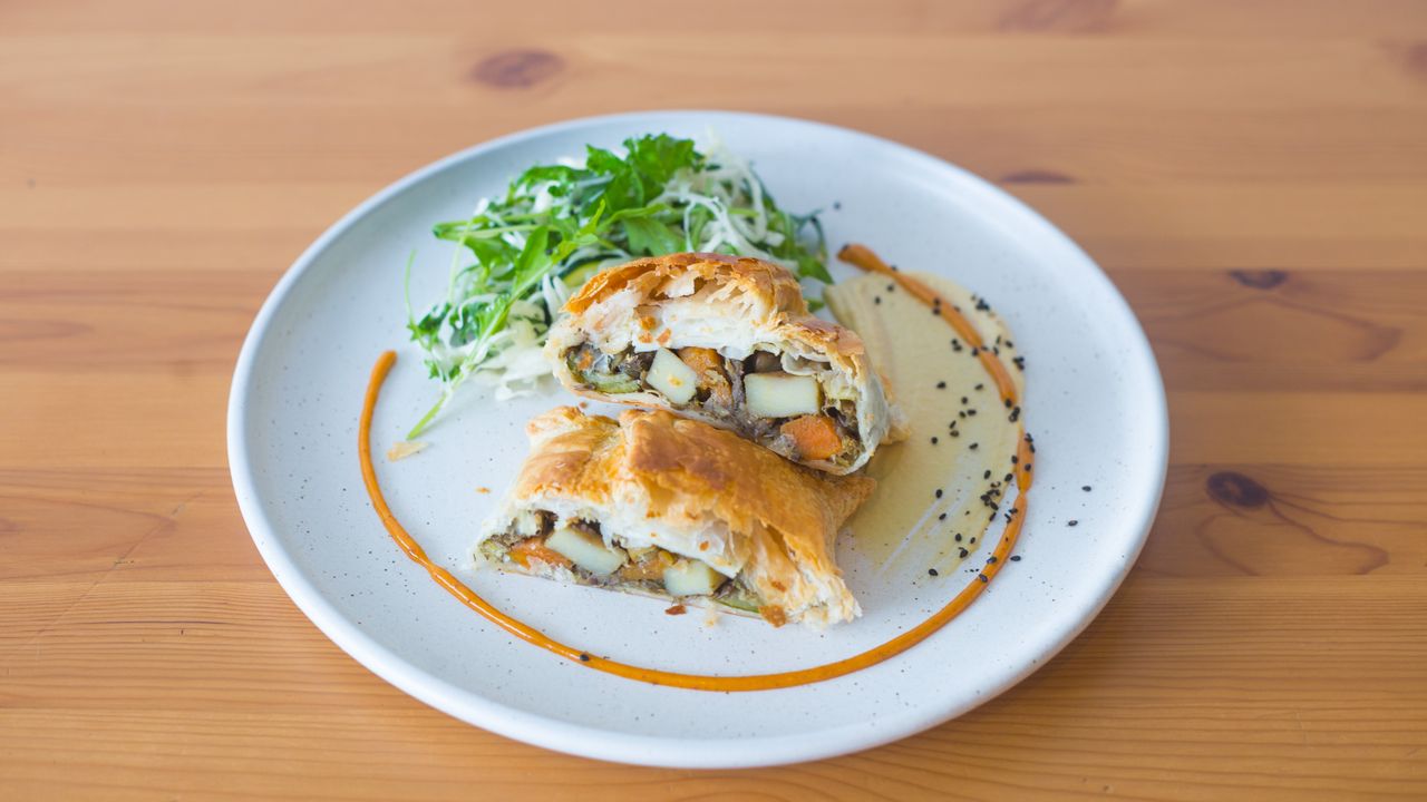Veggie Pastry, Side Salad of the Day &Dip