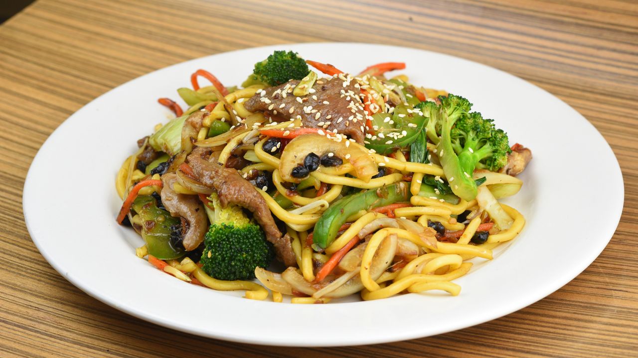 Black Bean Beef Noodles