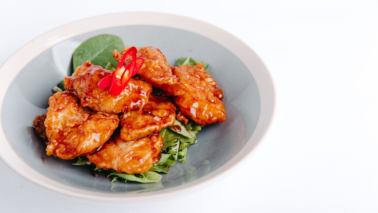 Crispy Coral Trout Fillet with Sweet Soy Sauce and Thai Herb