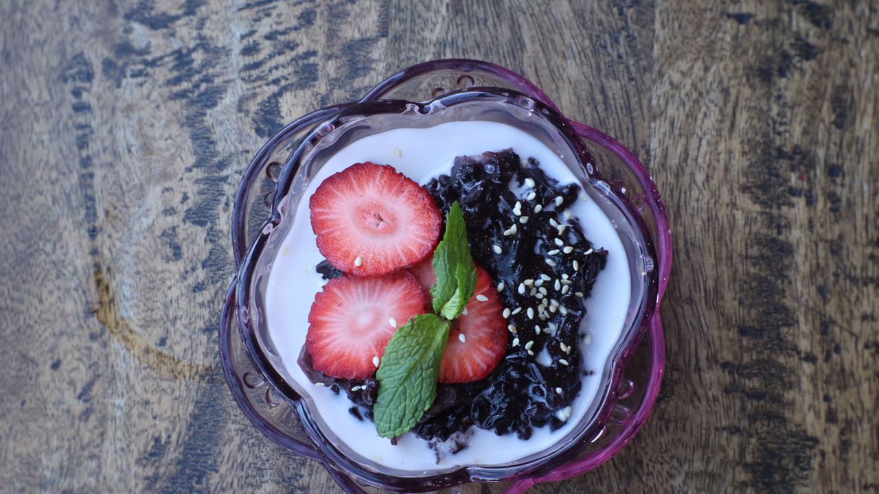 Black Sticky Rice Pudding