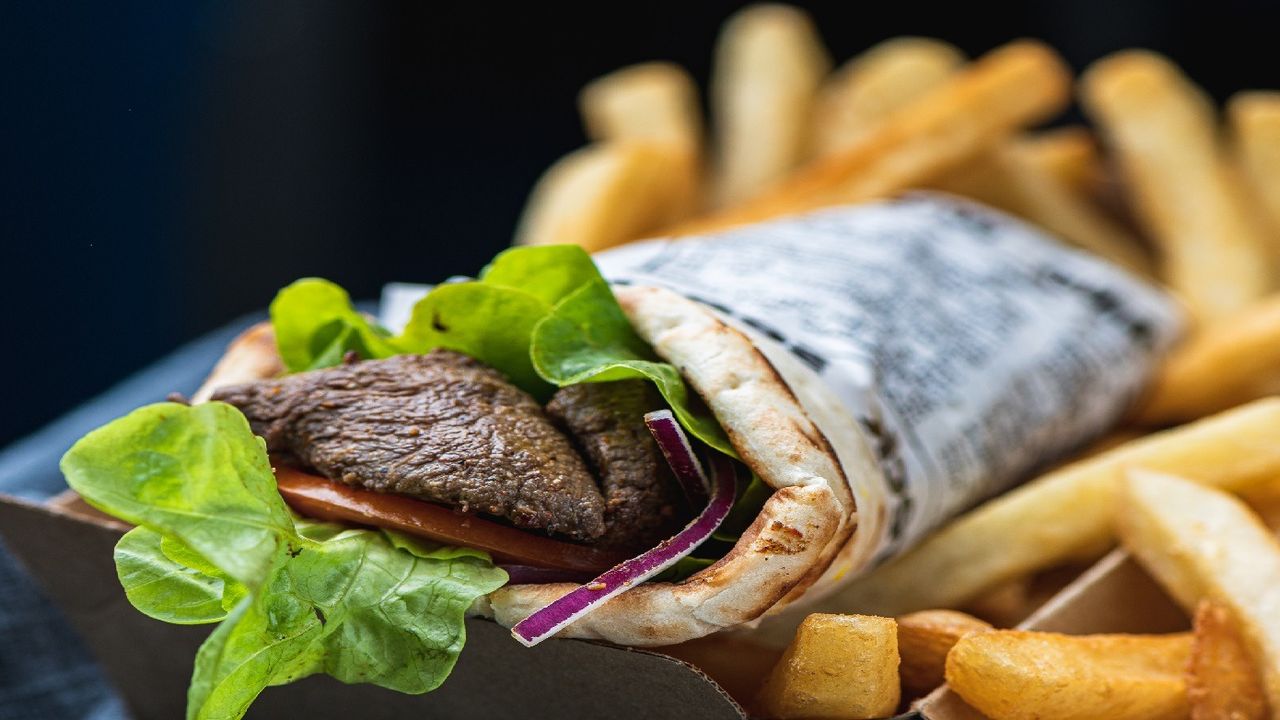Lamb Souvlaki Wrap