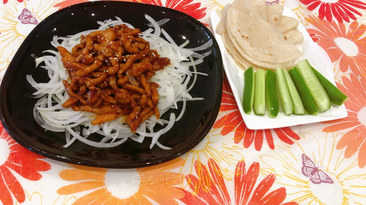Peking Style Shredded Pork Pancakes