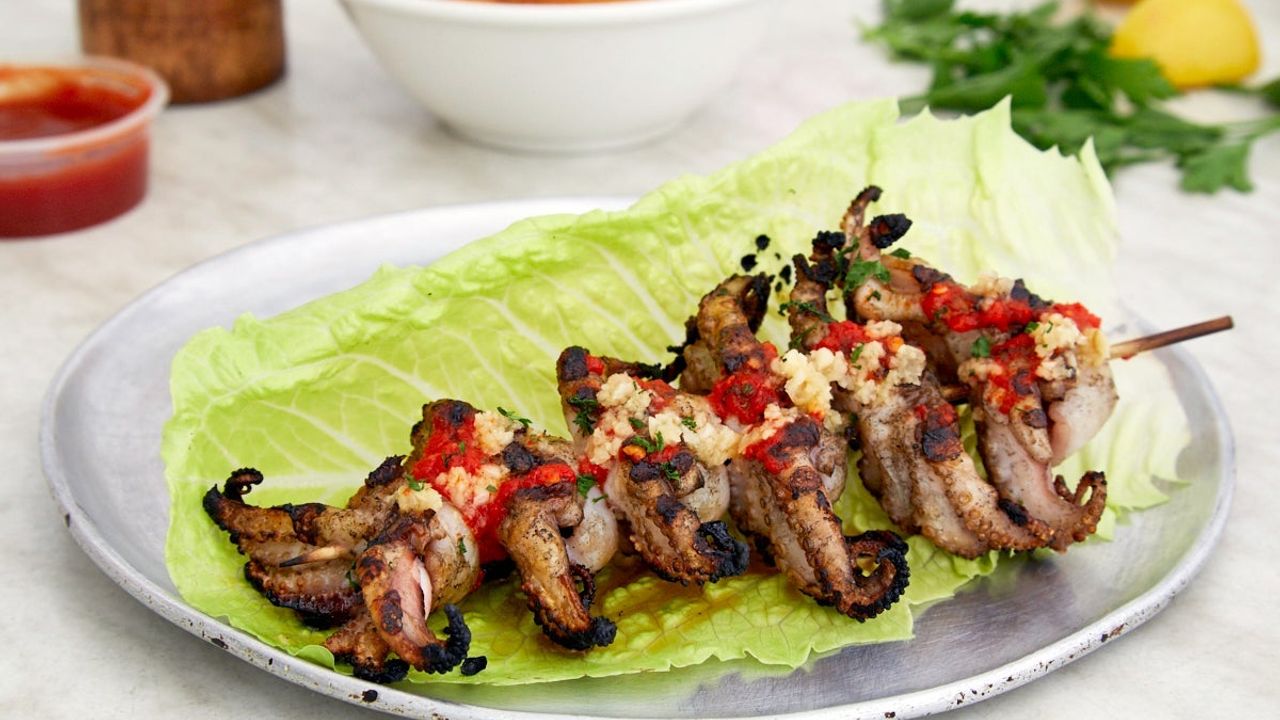 Grilled Octopus Skewer