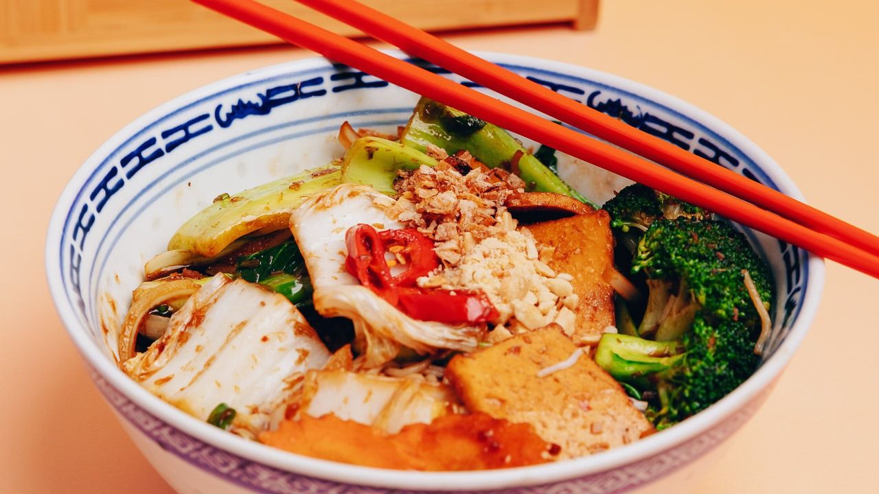 Vermicelli Vegetables Stir Fry