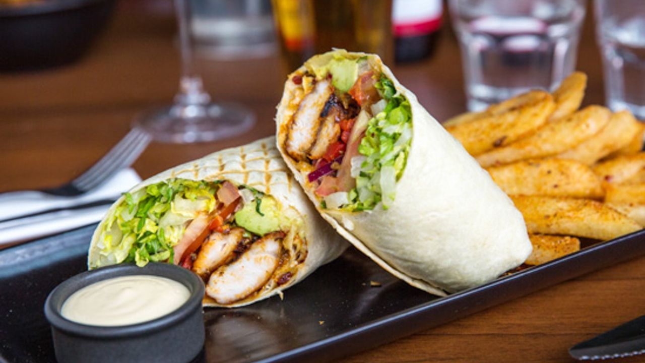 Portuguese Chicken Wrap with Fries