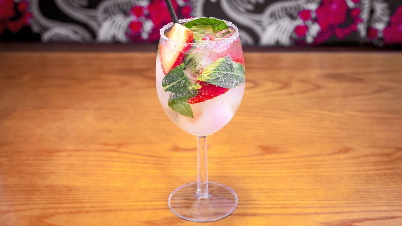 Lychee and Strawberry Mojito