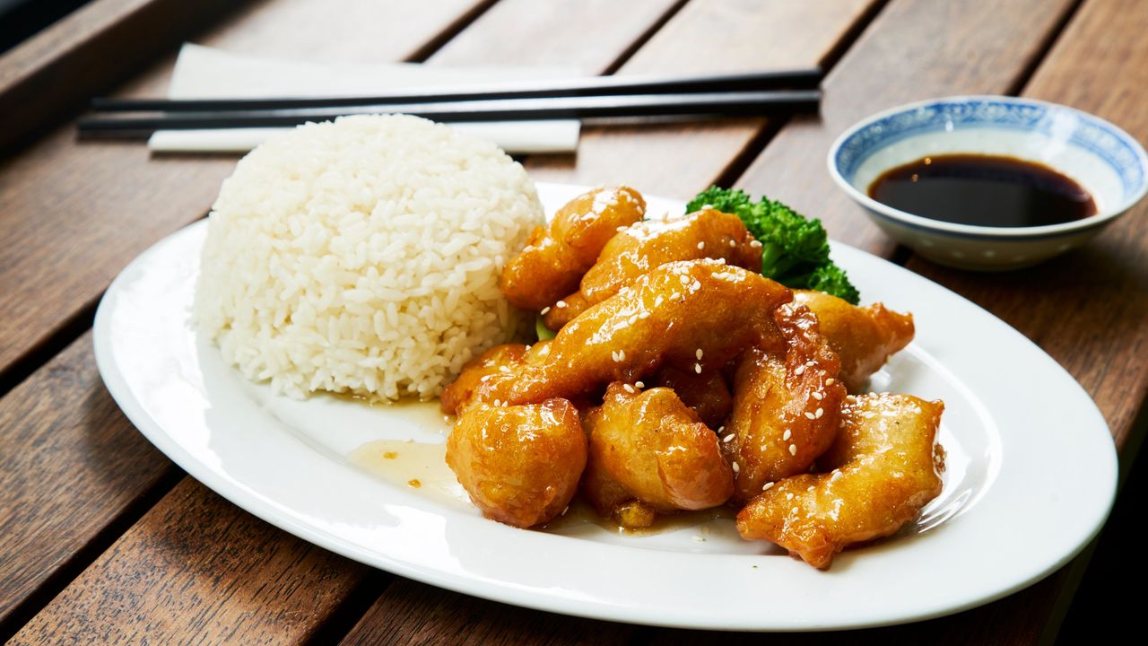 Honey Chicken on Rice