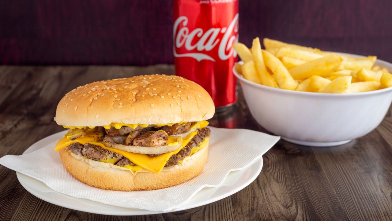Beef Mushroom Burger Meal