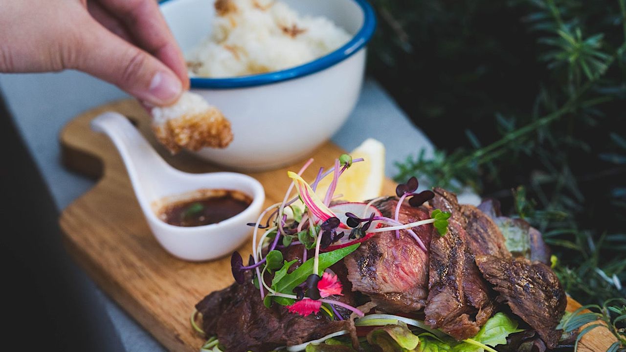 BBQ Wagyu Beef with Sticky Rice