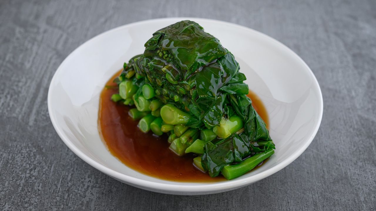 Stir Fried Steamed Chinese Broccoli with Oyster Sauce