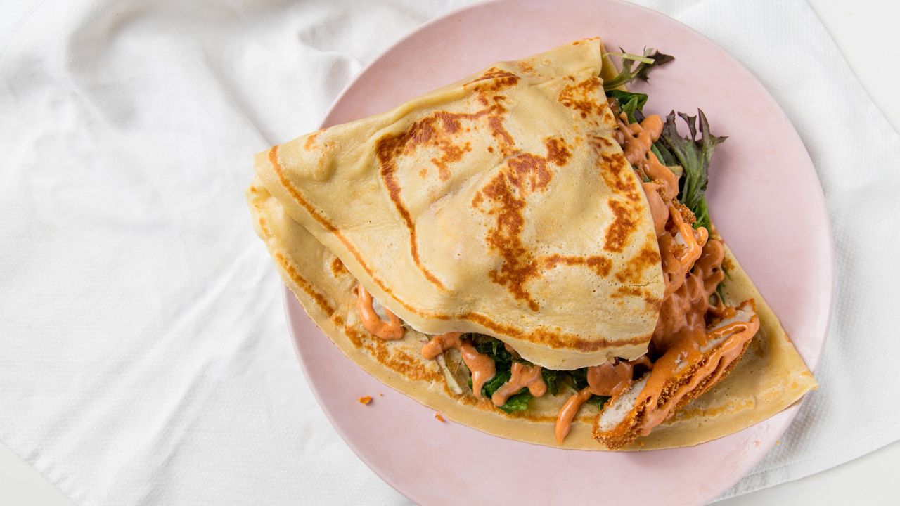 Grilled Chicken Savoury crepe or Burger