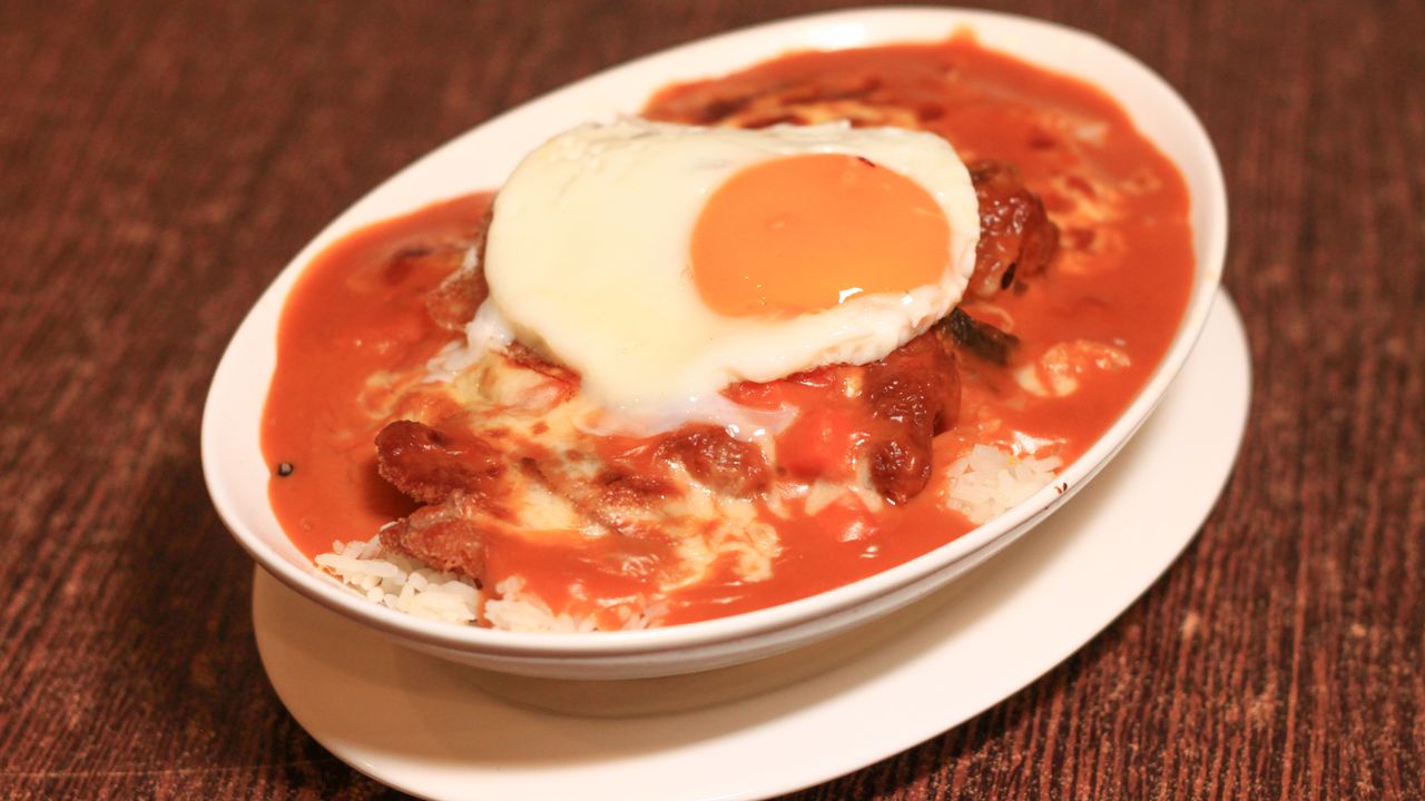 Baked Crumbed Pork Chop with Tomato Sauce