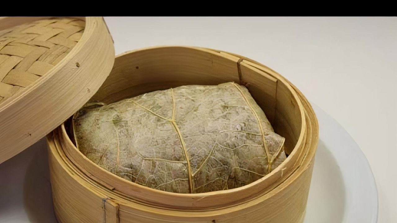 Mini Sized Sticky Rice Wrapped in Lotus Leaf