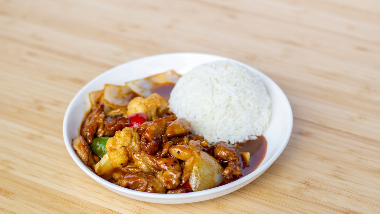 Black Pepper Chicken Rice